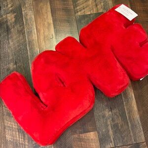 NWT Isaac Mizrahi Red ‘LOVE’ Pillow